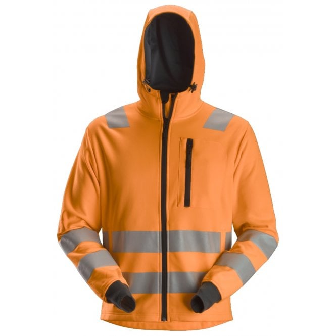 Snickers 8039 High-Vis Class 2/3, Full Zip Hoodie