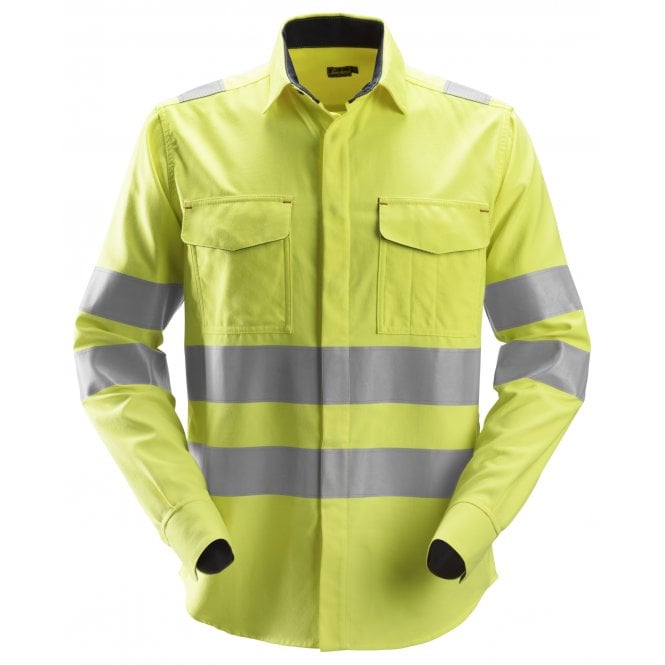 Snickers 8565 ProtecWork, Long Sleeve Welding Shirt, High-Vis Class 3