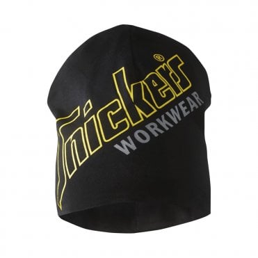 9017 One Size Black Cotton Logo Beanie