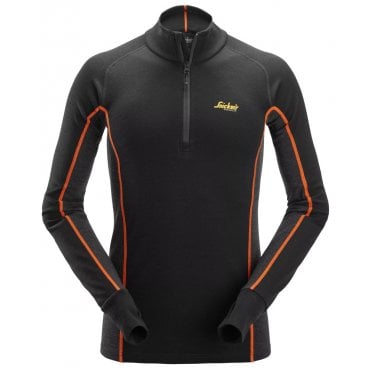 9482 Black/Dark Grey Merino Base Layer Hz Top