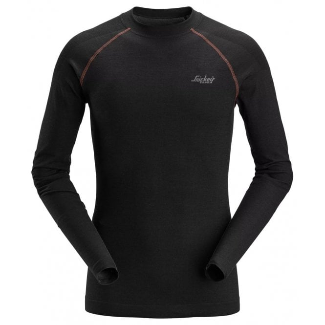 Snickers 9483 Black Seamless Base Layer Wool Top