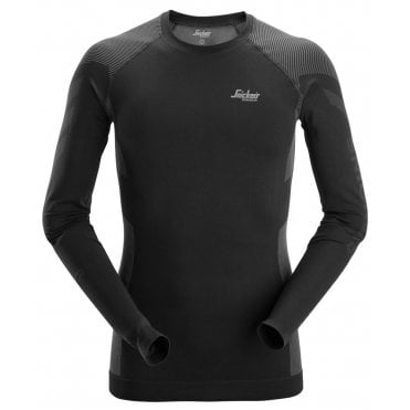 9491 Black/Grey Seamless Base Layer In Motion Top