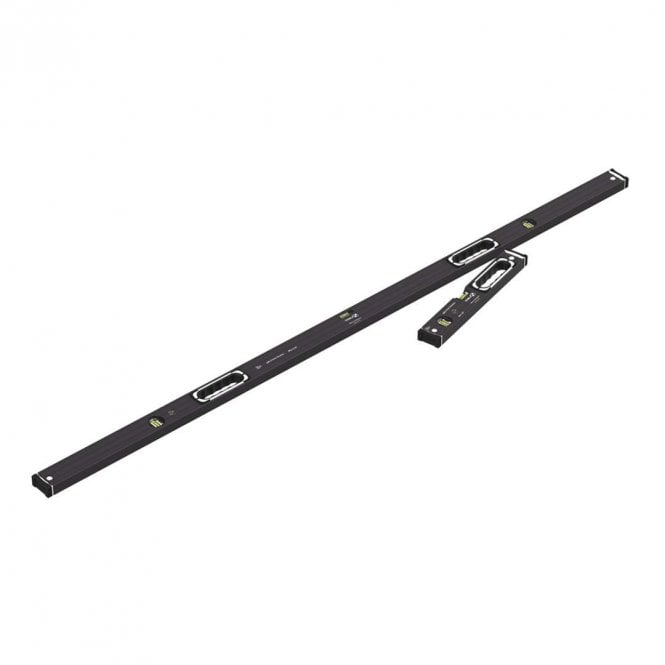 Stabila 196-2 40cm & 183cm Dark Shadow Spirit Level Set