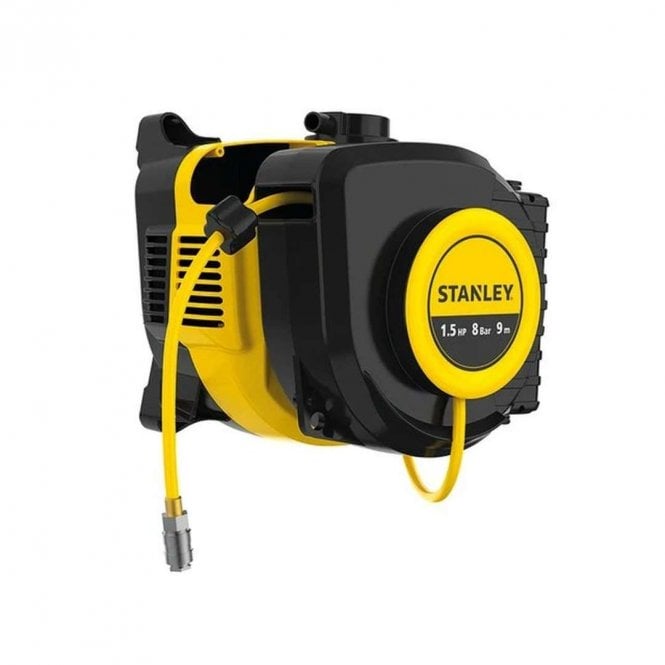 Stanley 1.5HP 8 Bar Wall Mounted Air Hose with 9m Hose