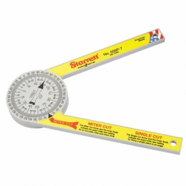 505P 7 Inch Plastic Pro-Site Protractor Dial Reading Mitre Measuring