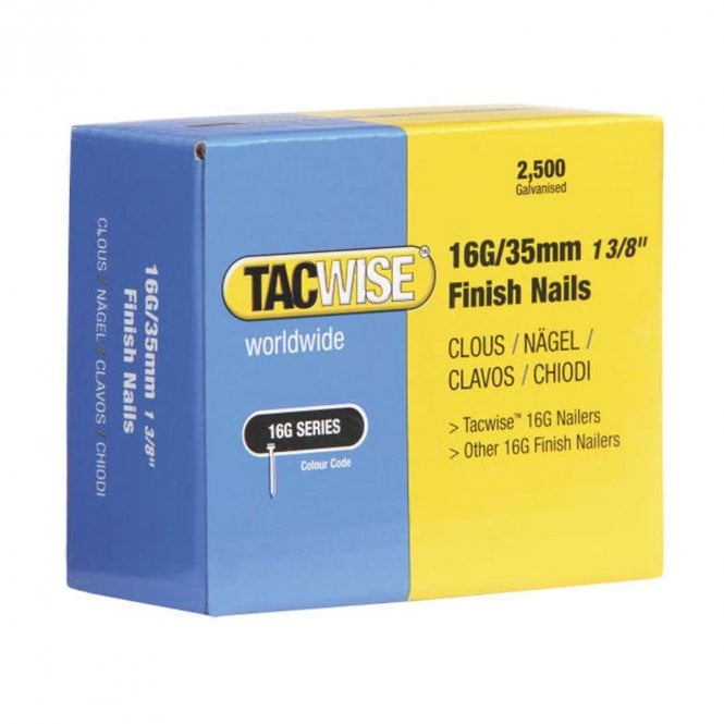 Tacwise 16 Gauge Straight Finish Nails (Pack 2500)