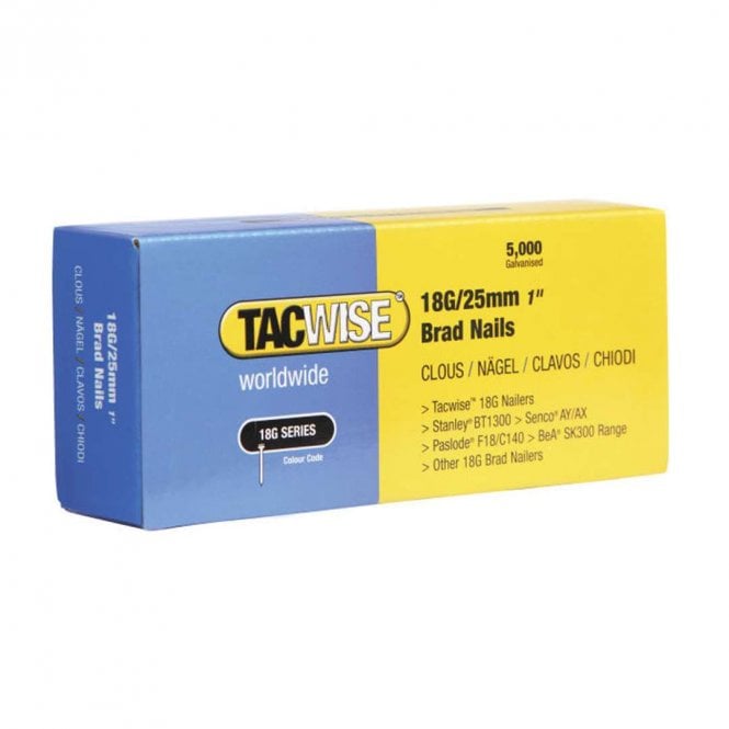 Tacwise 18g Brad Nails 25mm (5000)