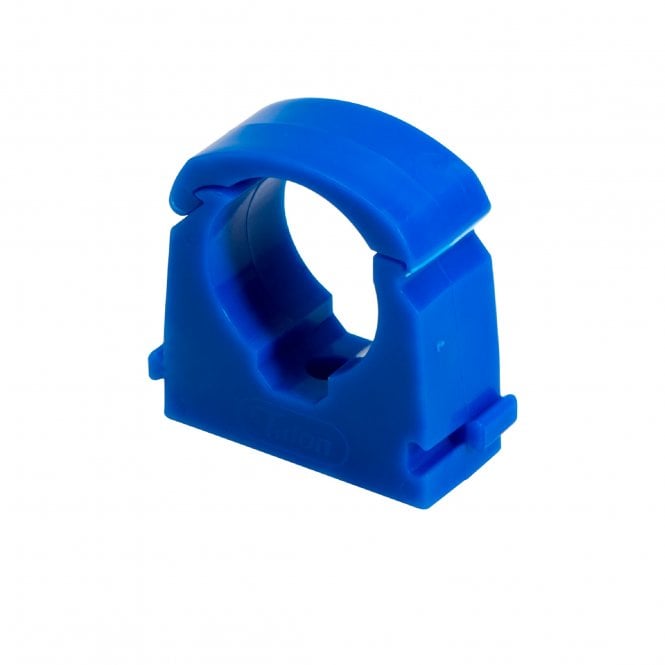 Talon 15mm Hinged Pipe Clips Blue (20 Pack)