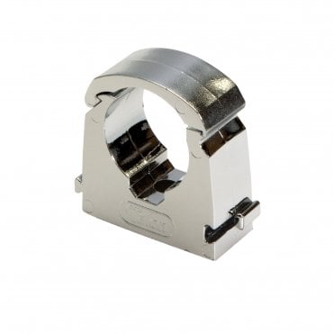 15mm Hinged Pipe Clips Chrome