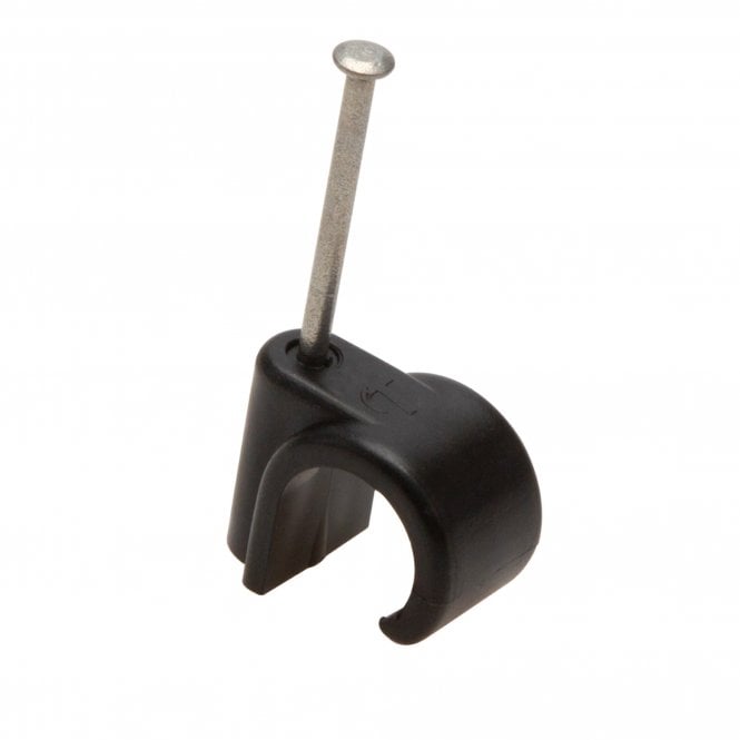Talon 15mm Nail In Pipe Clips Black