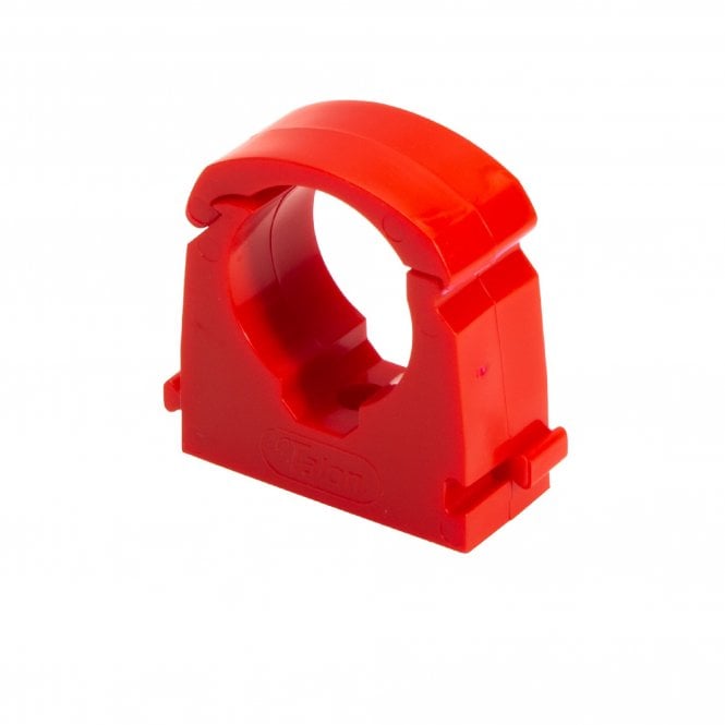 Talon 22mm Hinged Pipe Clips Red (20 Pack)