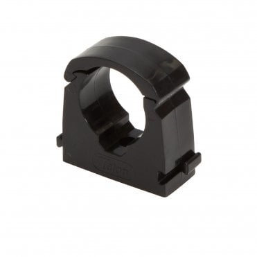 28mm Hinged Pipe Clips Black