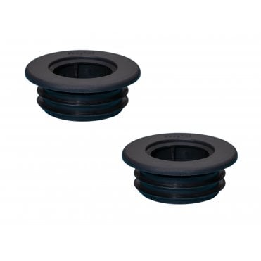 PipeSnug Easy Fit Collar & Seal for 32mm Waste Pipe BLACK - 2 Pack