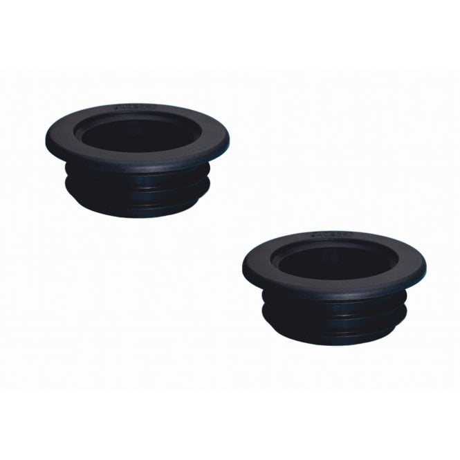 Talon PipeSnug Easy Fit Collar & Seal for 40mm Waste Pipe BLACK - 2 Pack