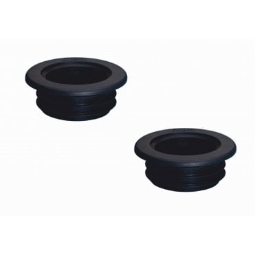 PipeSnug Easy Fit Collar & Seal for 40mm Waste Pipe BLACK - 2 Pack