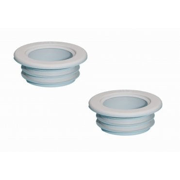 PipeSnug Easy Fit Collar & Seal for 40mm Waste Pipe WHITE - 2 Pack