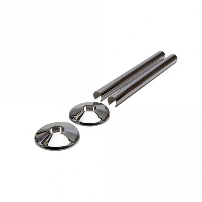 Talon Snappit 200mm Radiator Pipe Covers & Collars Pack Chrome ACSNC/K2