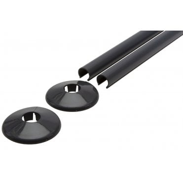 Snappit 500mm Radiator Pipe Covers & Collars Pack Anthracite ACSNA/K1