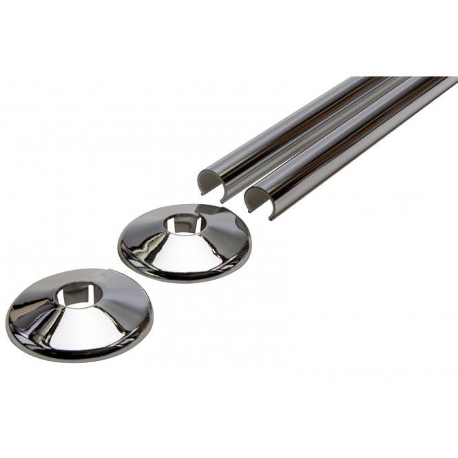 Talon Snappit 500mm Radiator Pipe Covers & Collars Pack Chrome ACSNC/K1