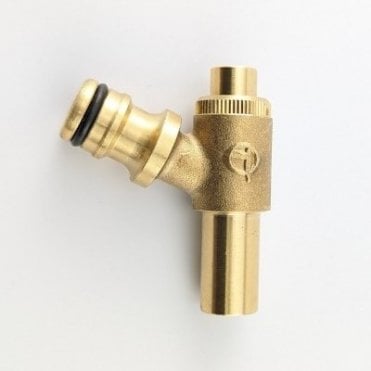 T DOC 15mm Premium Drain Off Cock with Hozelock Connection (Single)