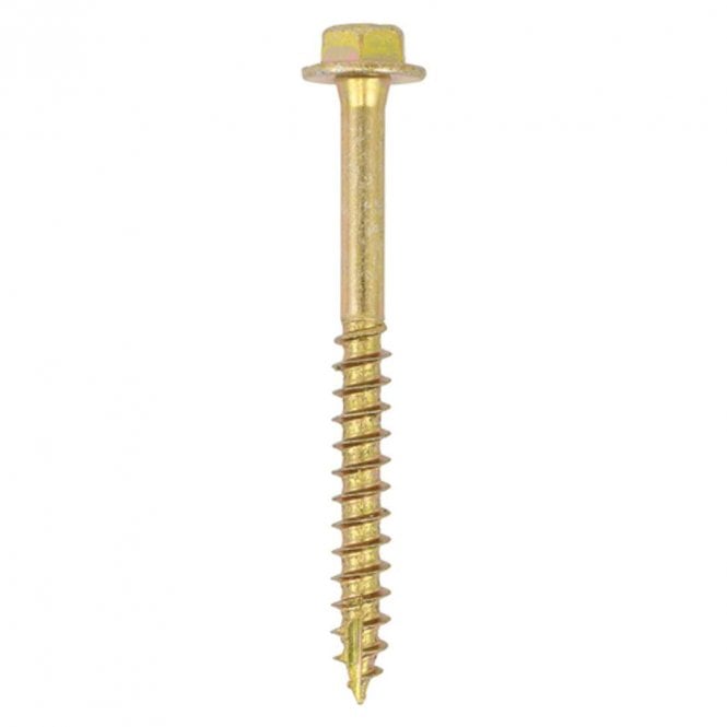 Timco Advanced Coach Hex Flange Head Screws - Yellow
