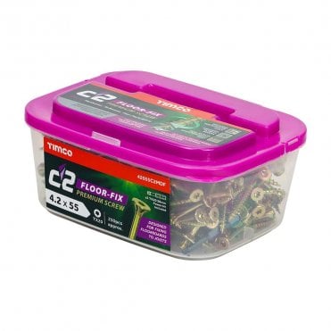 C2 Floor-Fix TX Double CSK Screws with Ribs (250pc)