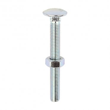 Carriage Bolt & Hex Nut BZP