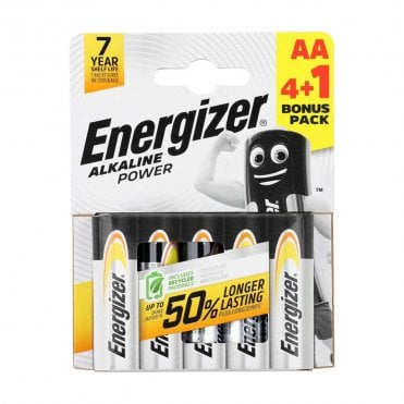 Energizer Alkaline Power AA Batteries - Pack of 5
