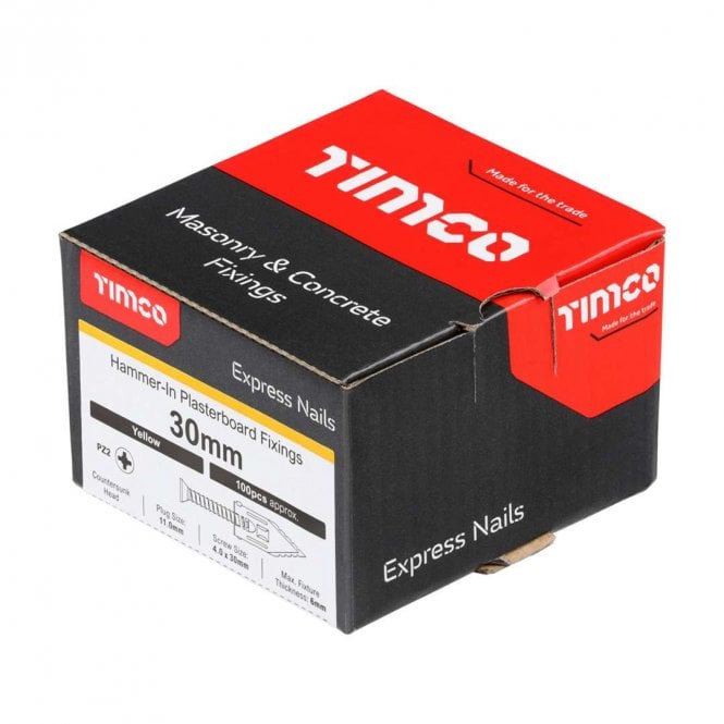 Timco Hammer-In Plasterboard Fixing PZ - Box of 100