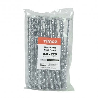 Helical Flat Roof Fixing Zinc (25pc)
