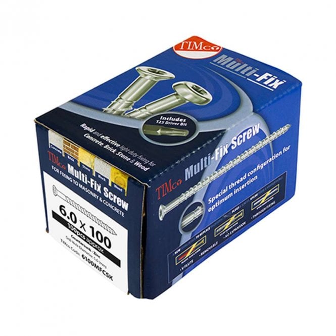 Timco Multi-Fix Masonry Screws (100pc)