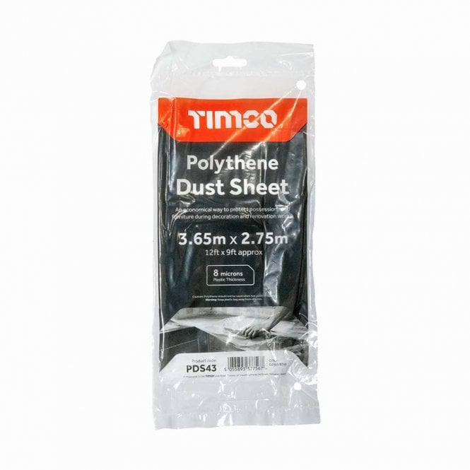 Timco Polythene Dust Sheet 3.65 x 2.75m