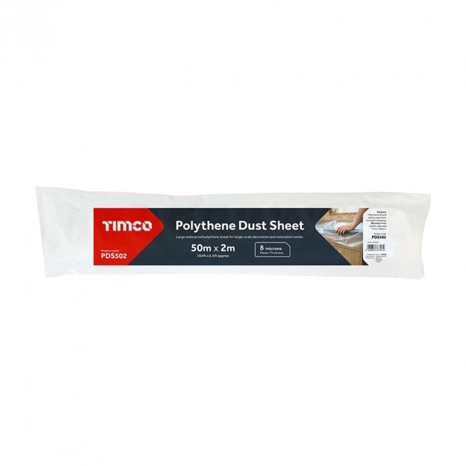 Timco Polythene Dust Sheet 50 x 2m