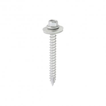 Slash Point Hex Exterior Screws with 19mm Washer (100pc)