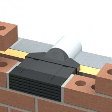 100 x 330mm Black Adapt-Air Single AirBrick