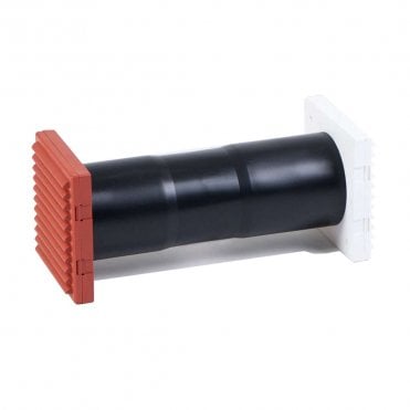 127 x 350mm Terracotta AeroCore Thro-Wall Vent Set - Baffle