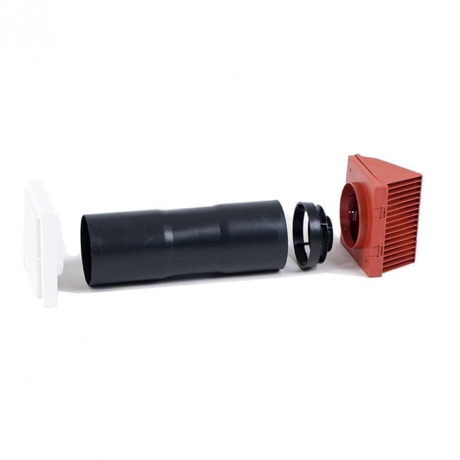 Timloc 127 x 350mm Terracotta AeroCore Thro-Wall Vent Set - Cowl & Baffle