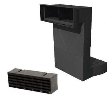 Telescopic Adjustable Underfloor Cavity with Airbrick Black