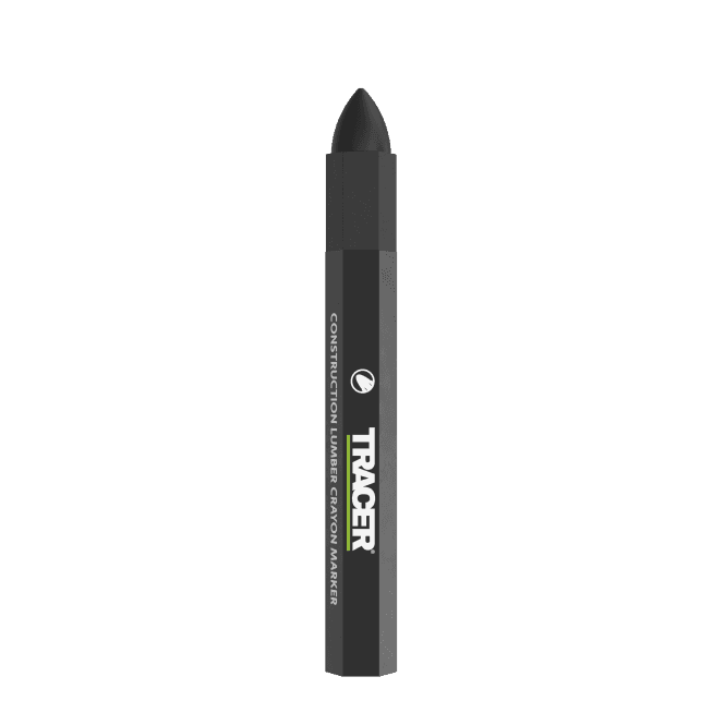 Tracer ACM1 Black Construction Lumber Crayon Marker 12 Pack