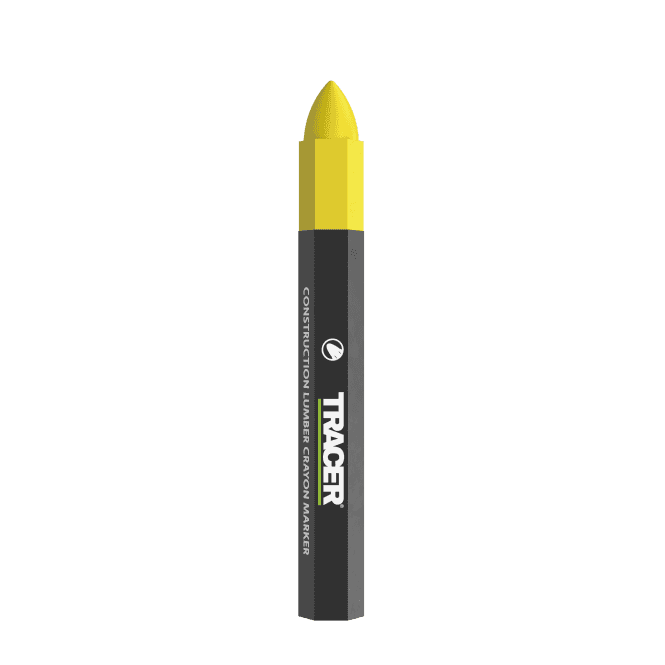 Tracer ACM3 Yellow Construction Lumber Crayon Marker 12 Pack