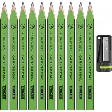 ACP1 4H Carpenter Pencil 10 Pack with Sharpener