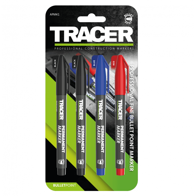 Tracer APMK1 Pack Of 4 Permanent Markers