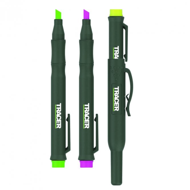 Tracer Highlighter Markers with Site Holsters - Pack of 3