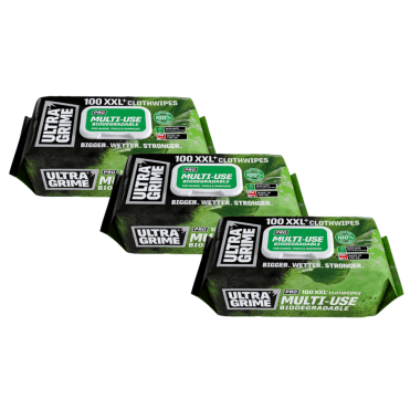 3x UltraGrime PRO XXL+ Multi-Use Bio Clothwipes 