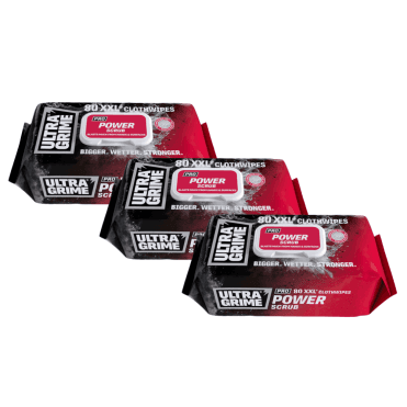 3x UltraGrime PRO XXL+ Power Scrub Clothwipes 