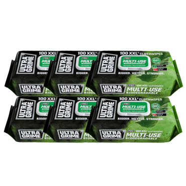 6x UltraGrime PRO XXL+ Multi-Use Bio Clothwipes 