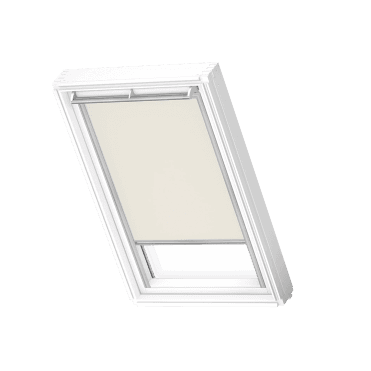 Beige Manual Blackout Blind, Aluminium Channels
