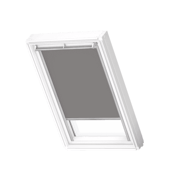 Grey Manual Blackout Blind, White Channels (780x980mm) DKL MK04 0705SWL