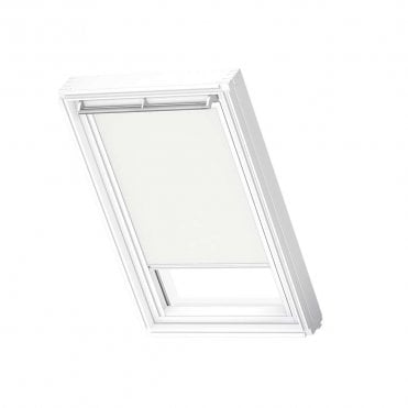 White Manual Blackout Blind, White Channels
