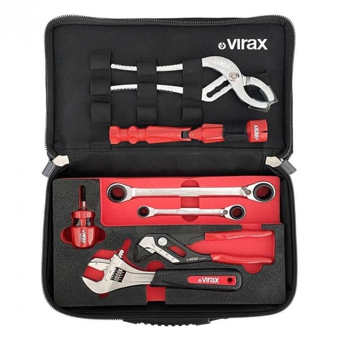 Virax SaniBox - Set of 7 Essential Tools for Sanitary Installations with Case